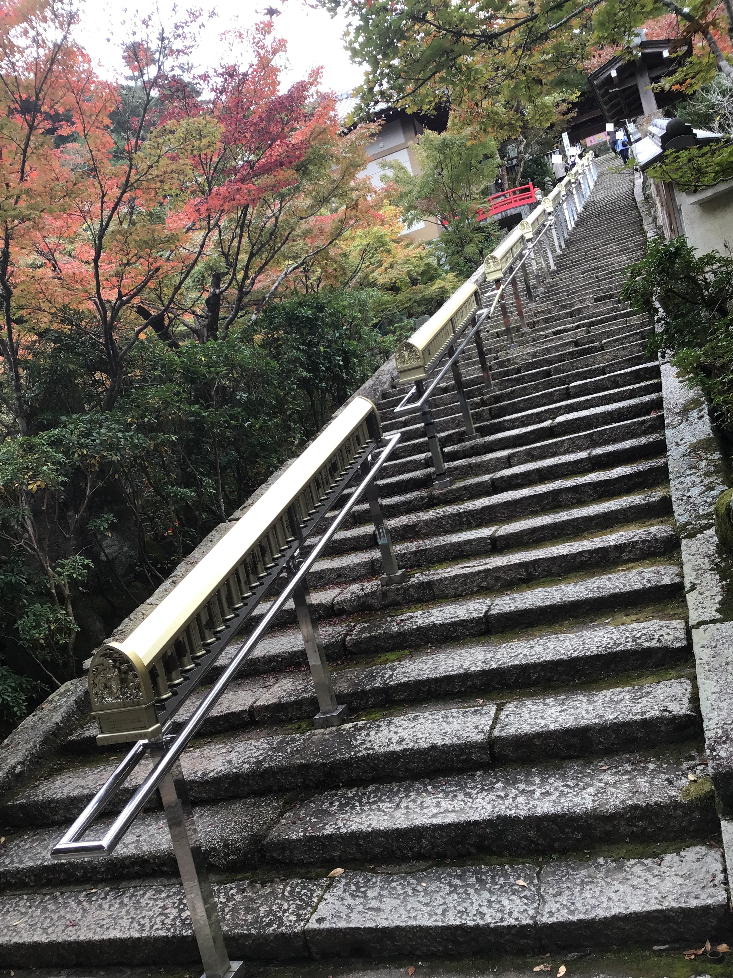 Handrail wheels on a temple